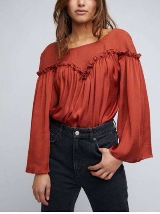 Free People Tops - Free People She’s a Natural Bodysuit in Rust
